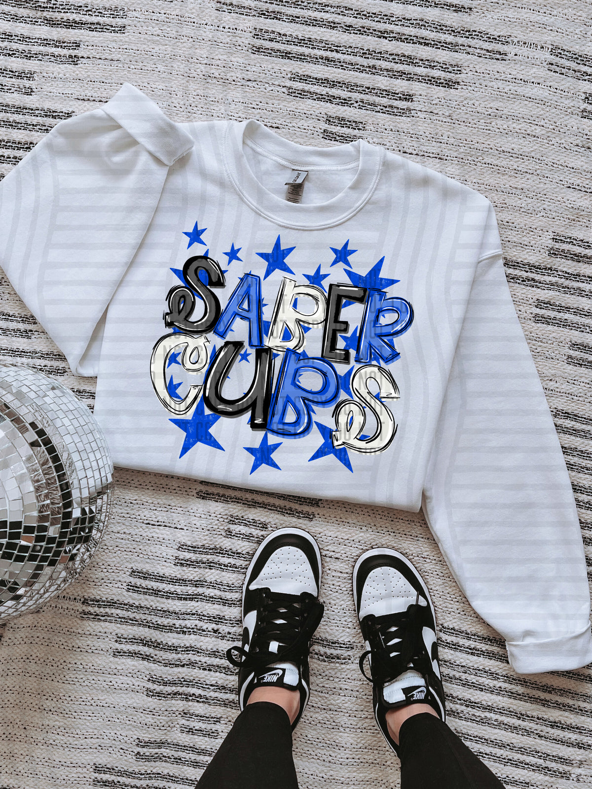 saber cubs black and blue with blue stars (caplinger) DTF Transfer