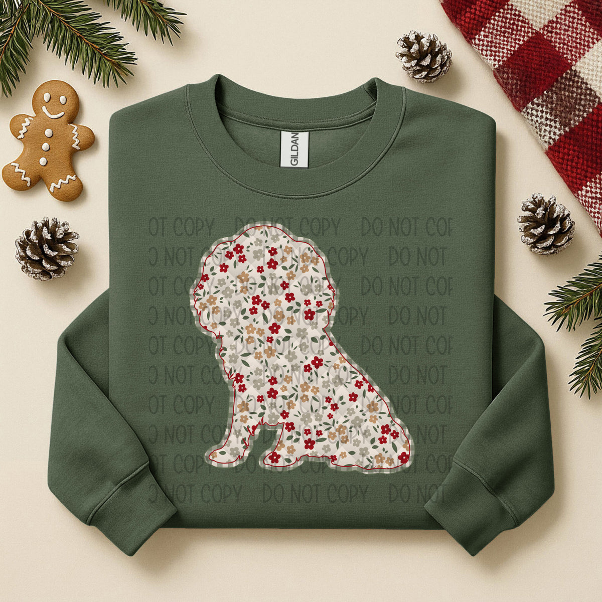 Greenking Charles Cavalier Floral (SWD) DTF TRANSFER