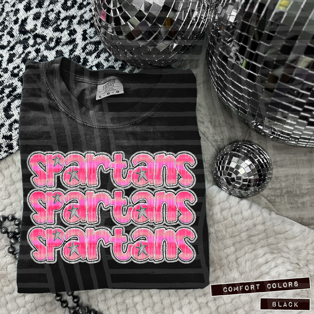 Spartans Pink Stacked (Caplinger) 102028 DTF transfer
