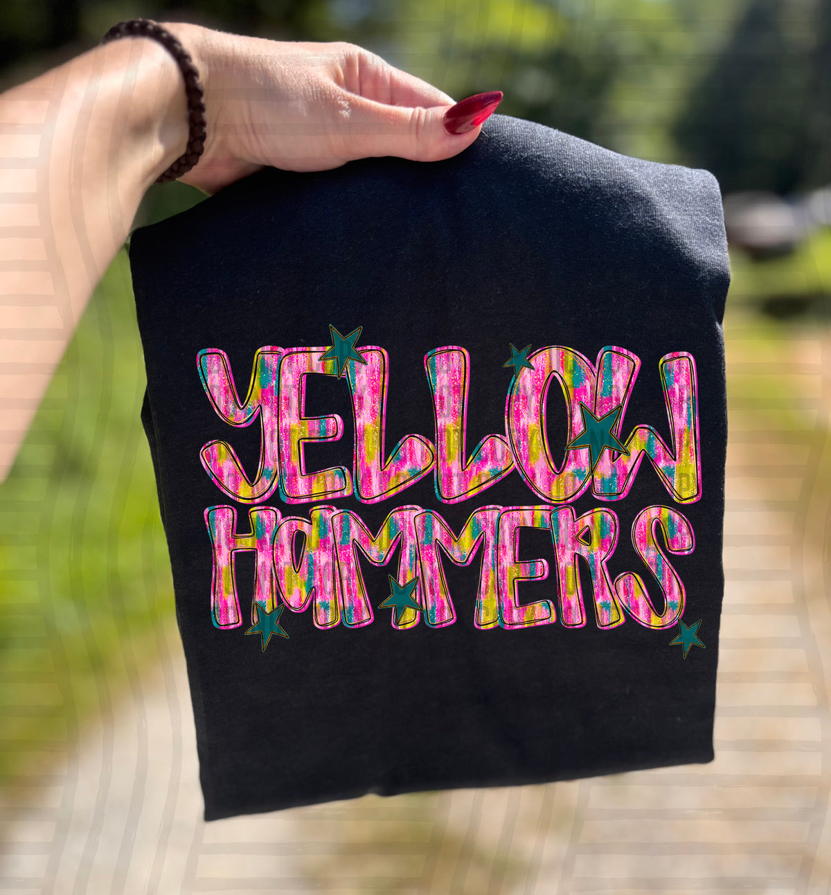 Yellowhammers Pink Brushstroke (Caplinger) DTF Transfers