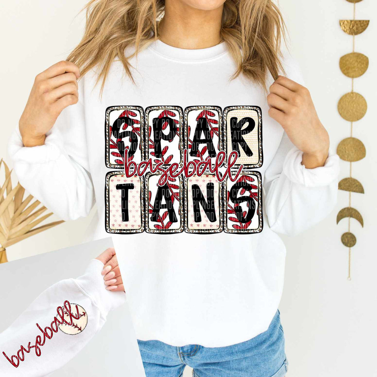 Spartans Baseball FRONT (caplinger) 82557 DTF transfer