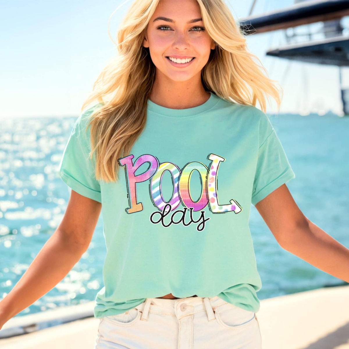 Pool day pastel (SDD) 94388 DTF transfer