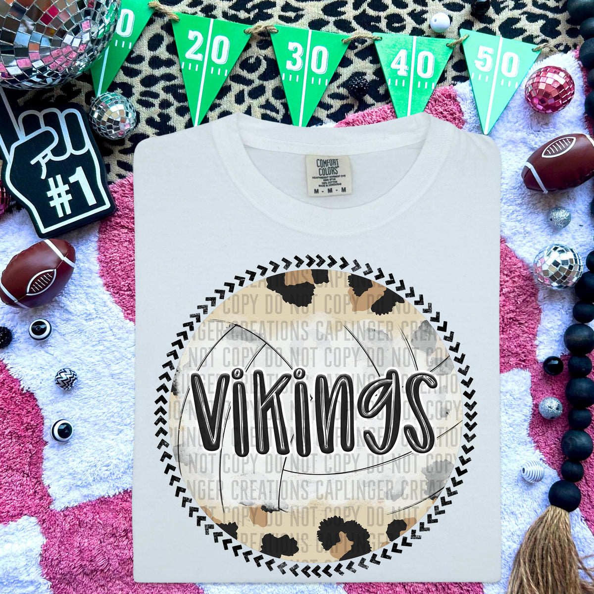 Vikings volleyball background (Caplinger) DTF transfer