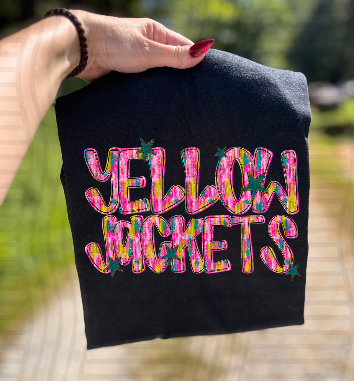 Yellowjackets Pink Brushstroke (Caplinger) DTF Transfers