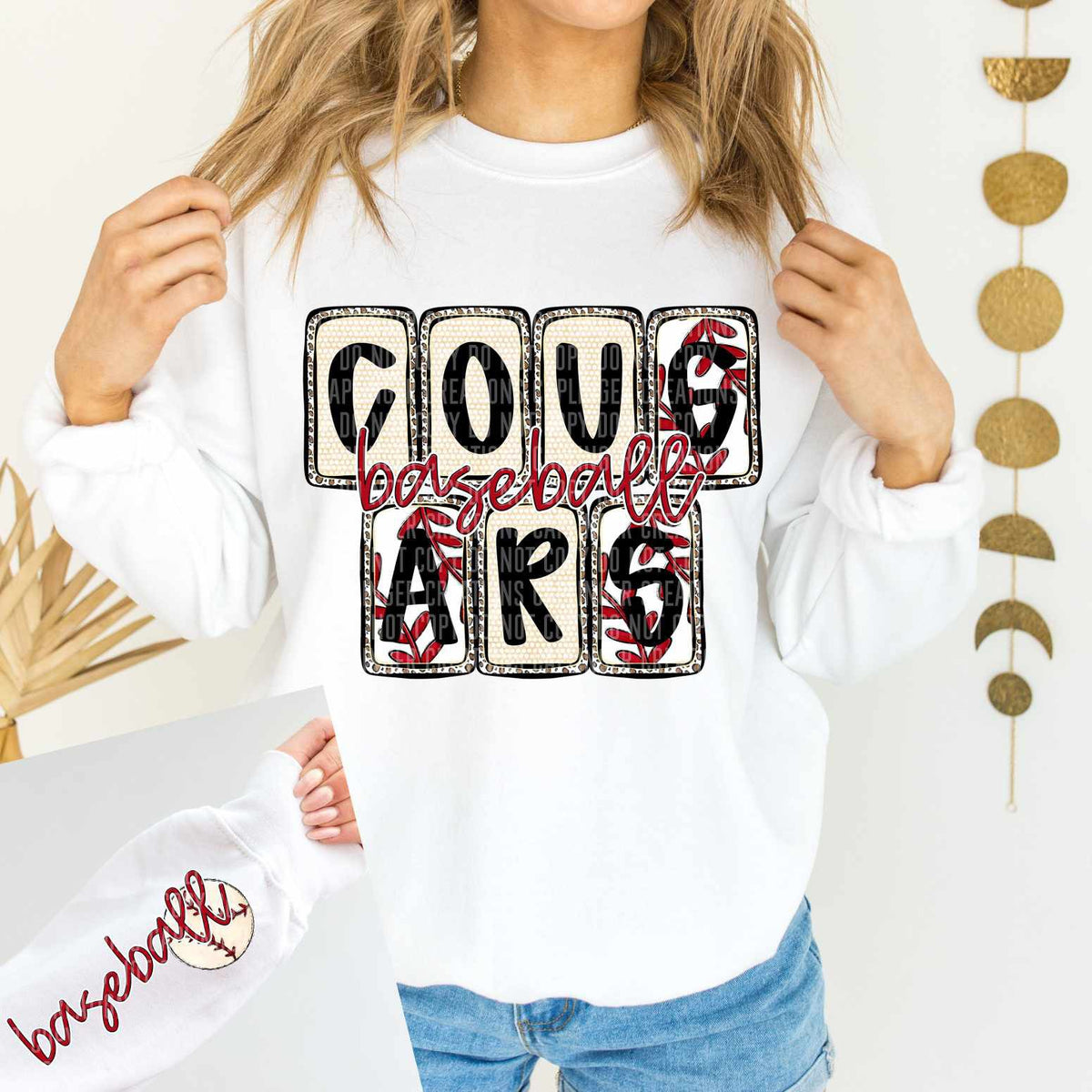 Cougars Baseball FRONT (caplinger) 82589 DTF transfer