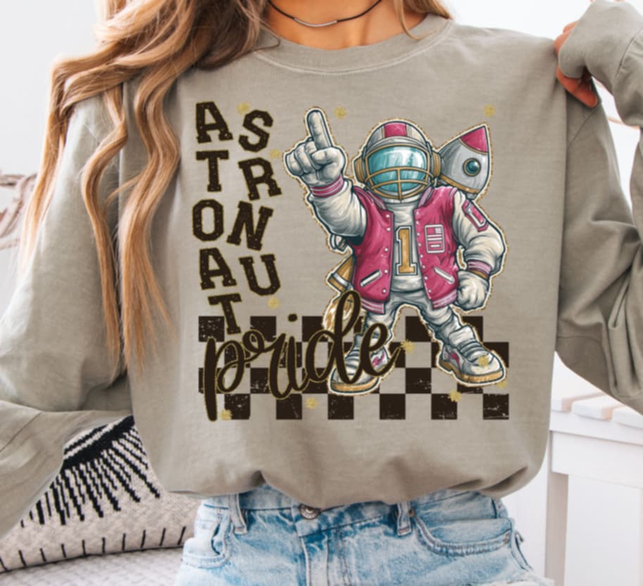 Astronaut Pride mascot (s&g) DTF transfer
