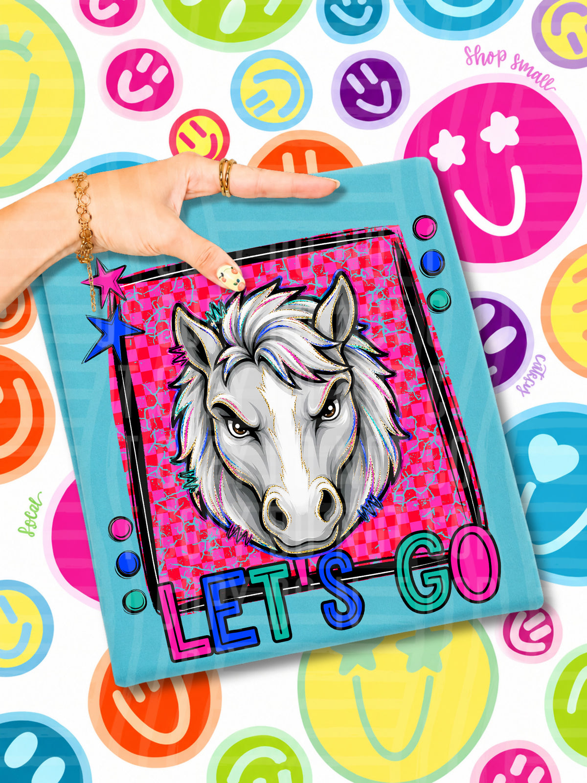 Lets go stallions candy mascots (Caplinger) DTF transfer