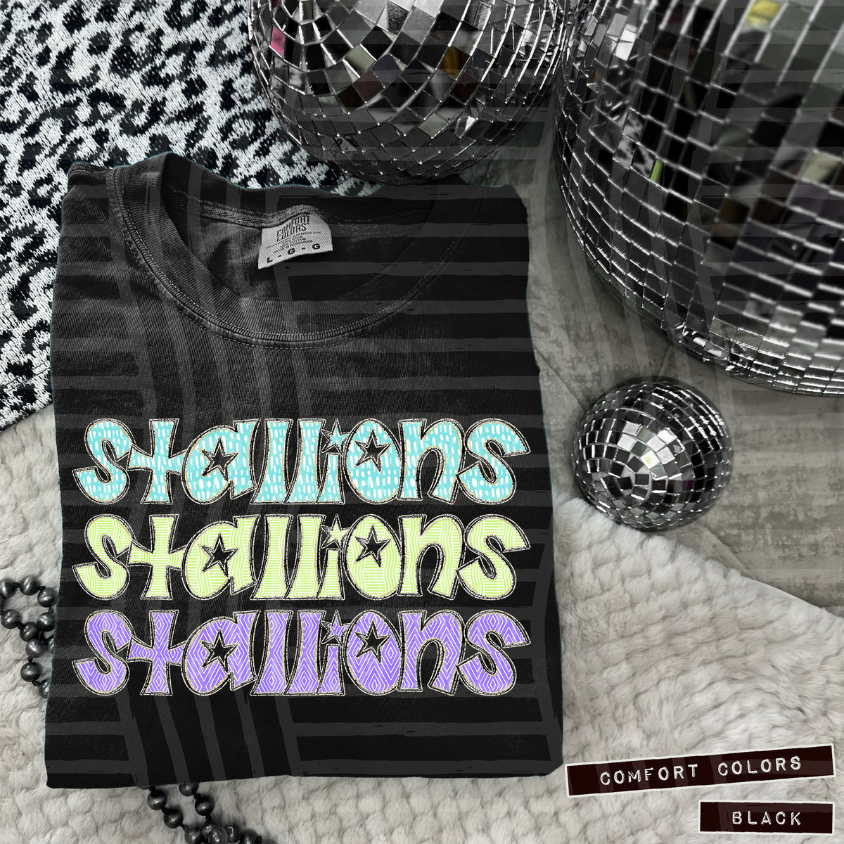Stallions Pastel Star Stacked (Caplinger) 101682 DTF transfer