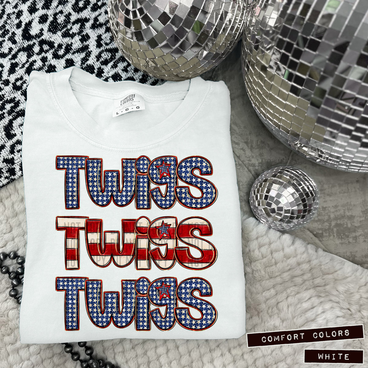 Twigs RWB stacked (Caplinger) DTF transfer