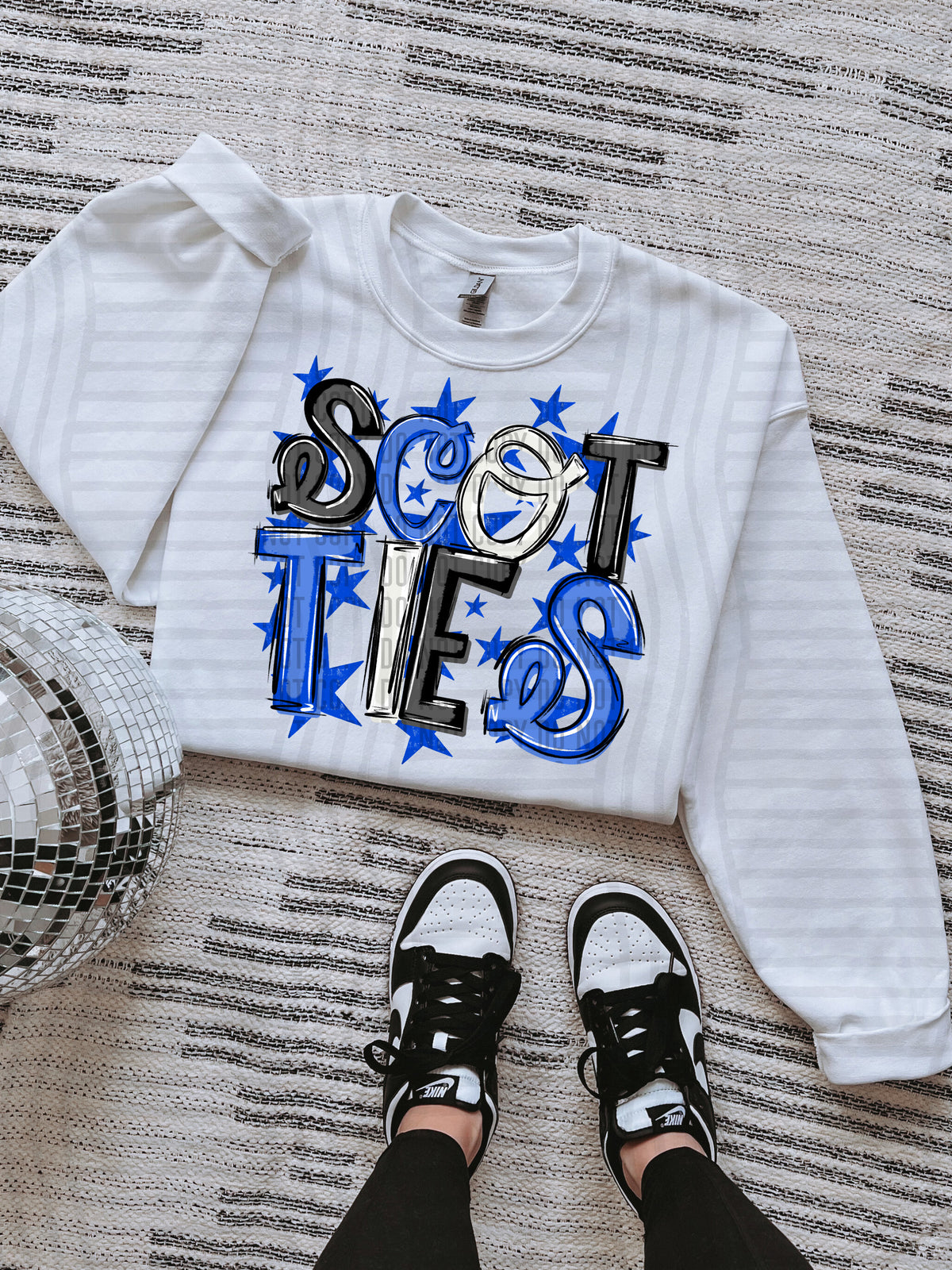 scotties black and blue with blue stars (caplinger) DTF Transfer
