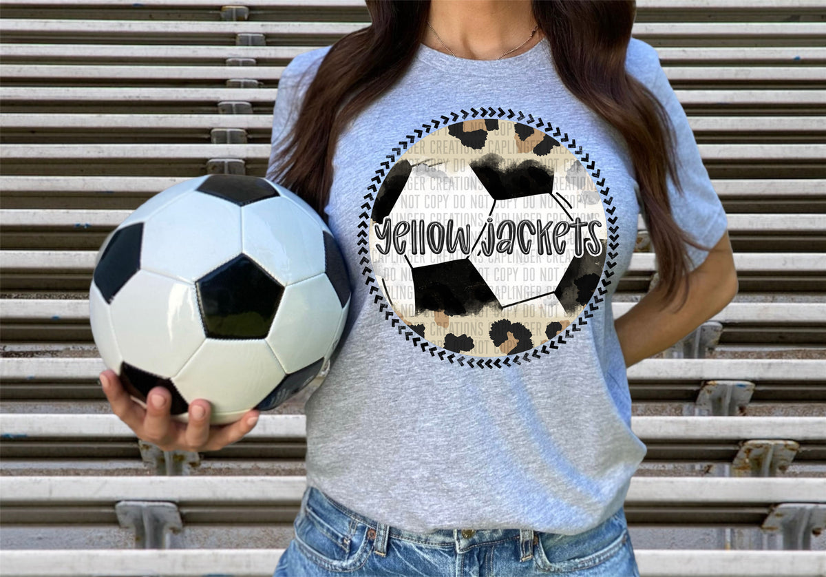 Yellow Jackets soccer background (Caplinger) DTF transfer