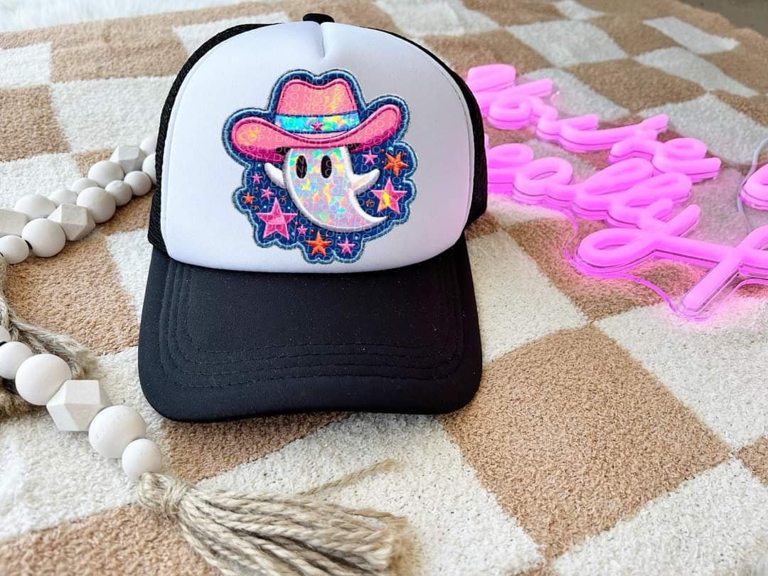 Ghost flying left hat patch (HW) 55276 DTF transfer