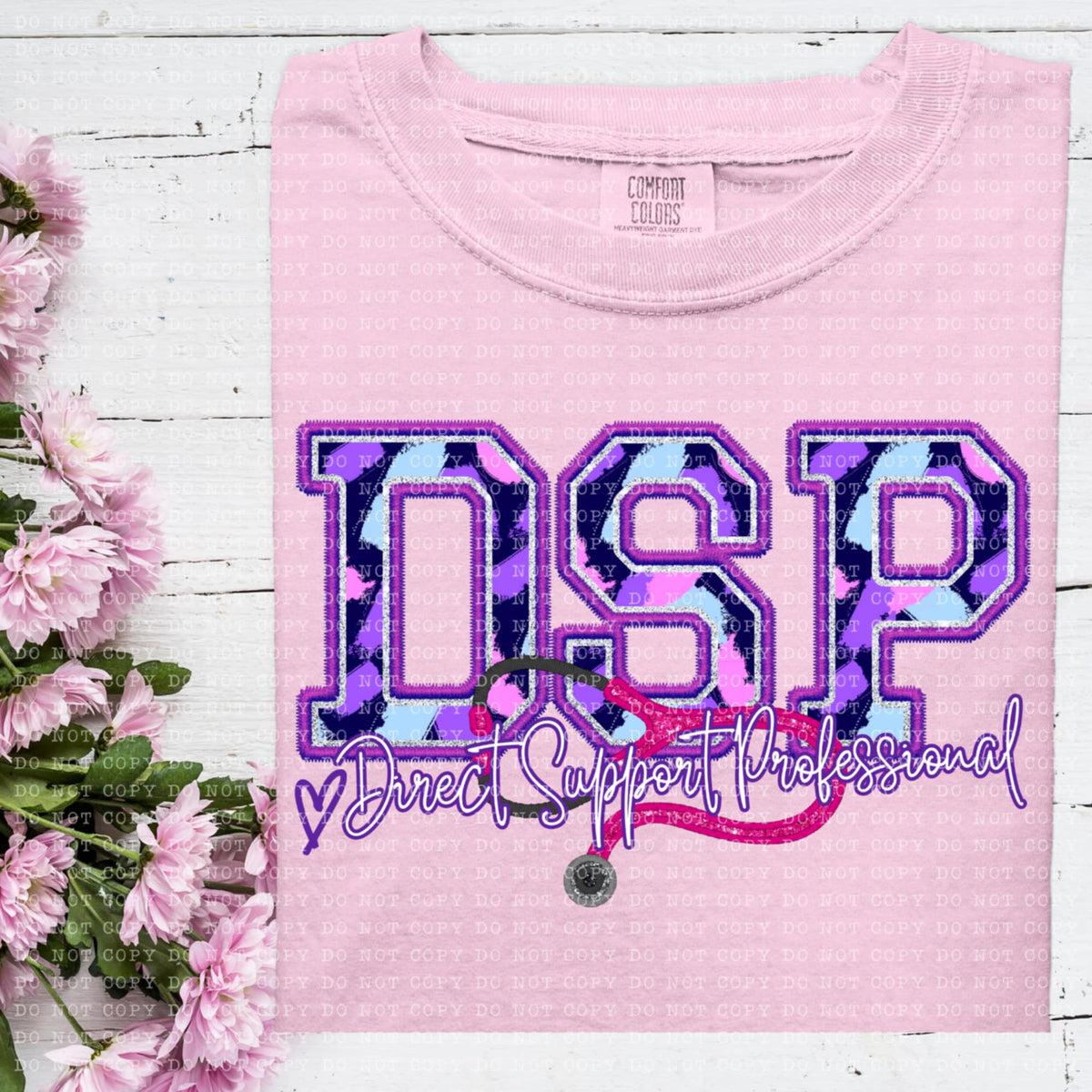 DSP direct support professional purple brushstrokes (ECHT) 93957 DTF transfer