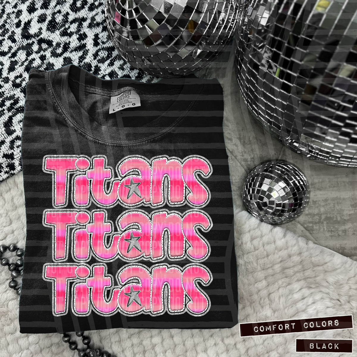 Titans Pink Stacked (Caplinger) 102017 DTF transfer