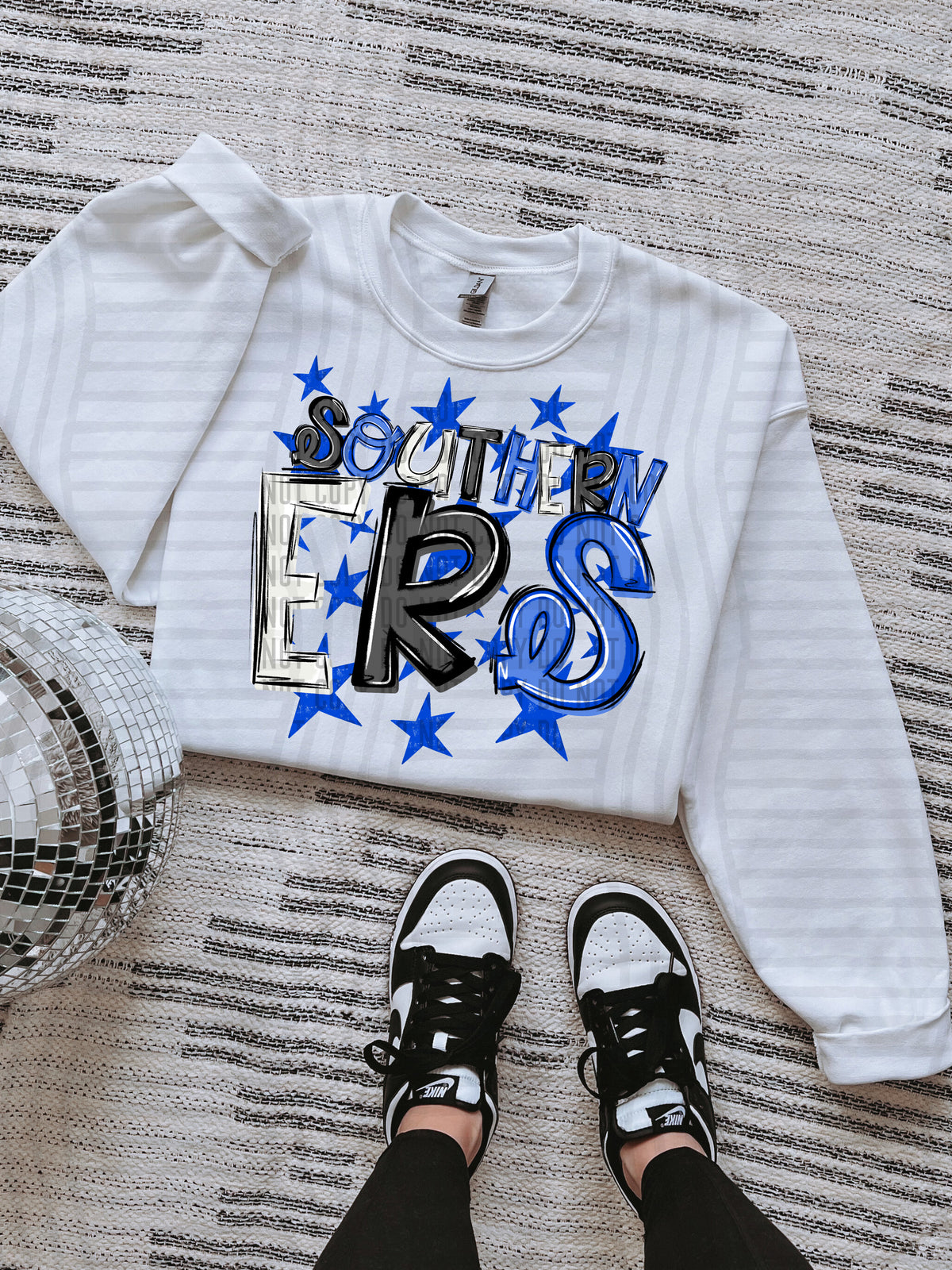 southerners black and blue with blue stars (caplinger) DTF Transfer