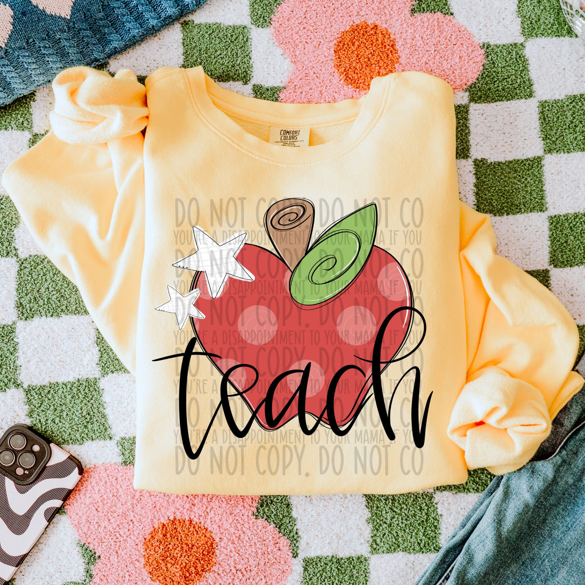 Teach apple (SWD) 107050 DTF transfer