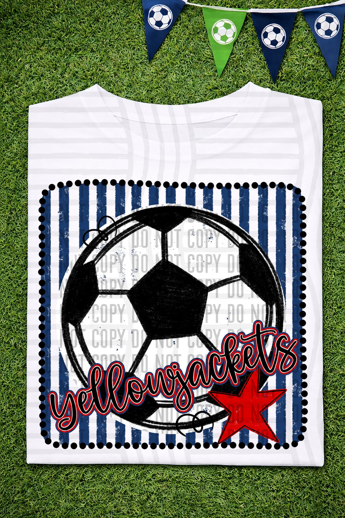Yellowjackets RWB Framed (Caplinger) DTF transfer