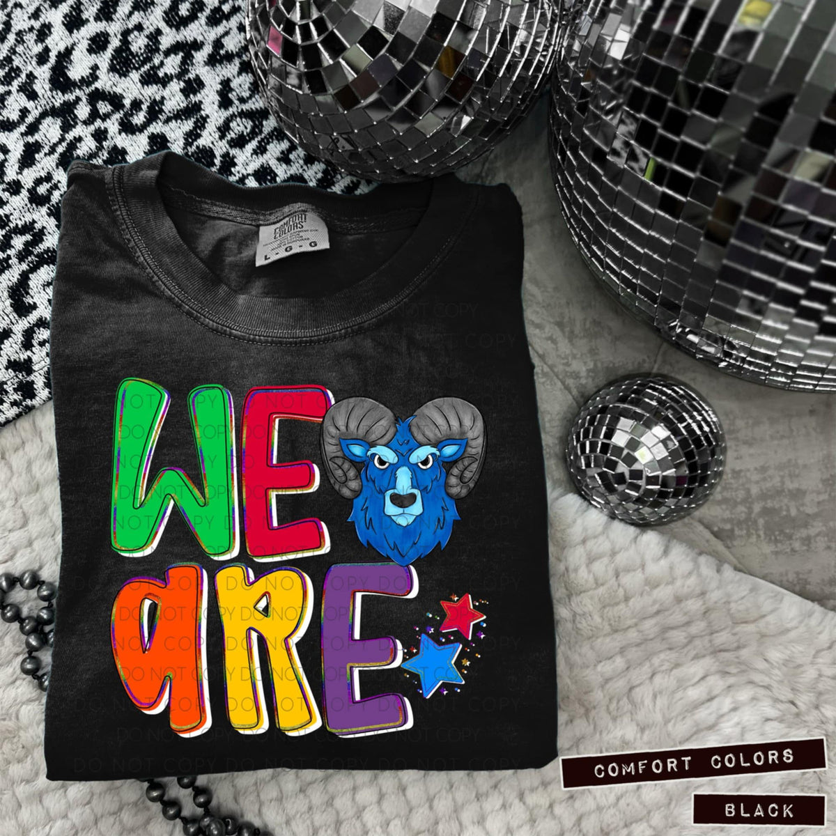 We are rams blue (Caplinger) 100698 DTF transfer