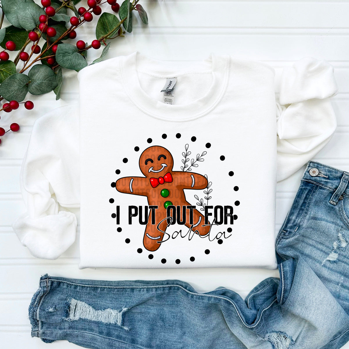 I put out for Santa gingerbread man 103371 DTF transfer