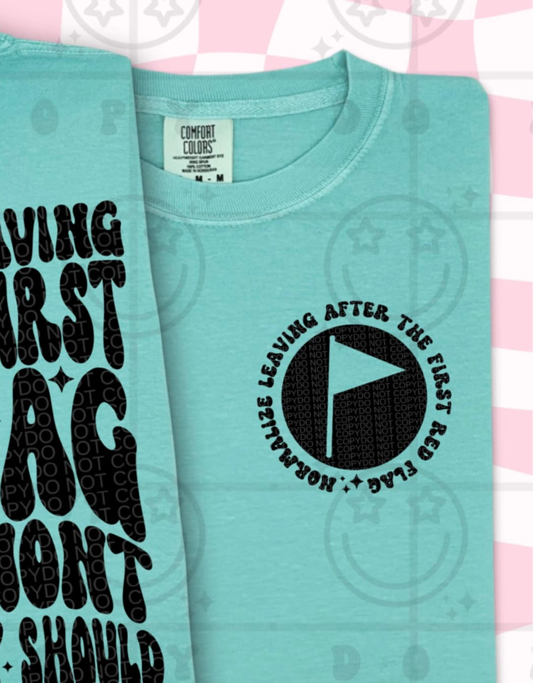 Leave after the first red flag POCKET (HW) DTF transfer