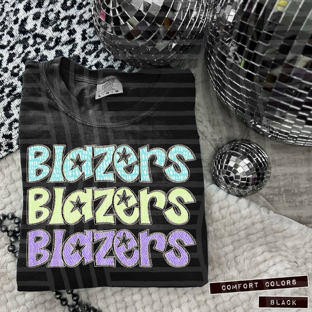 Blazers Pastel Star Stacked (Caplinger) 101559 DTF transfer