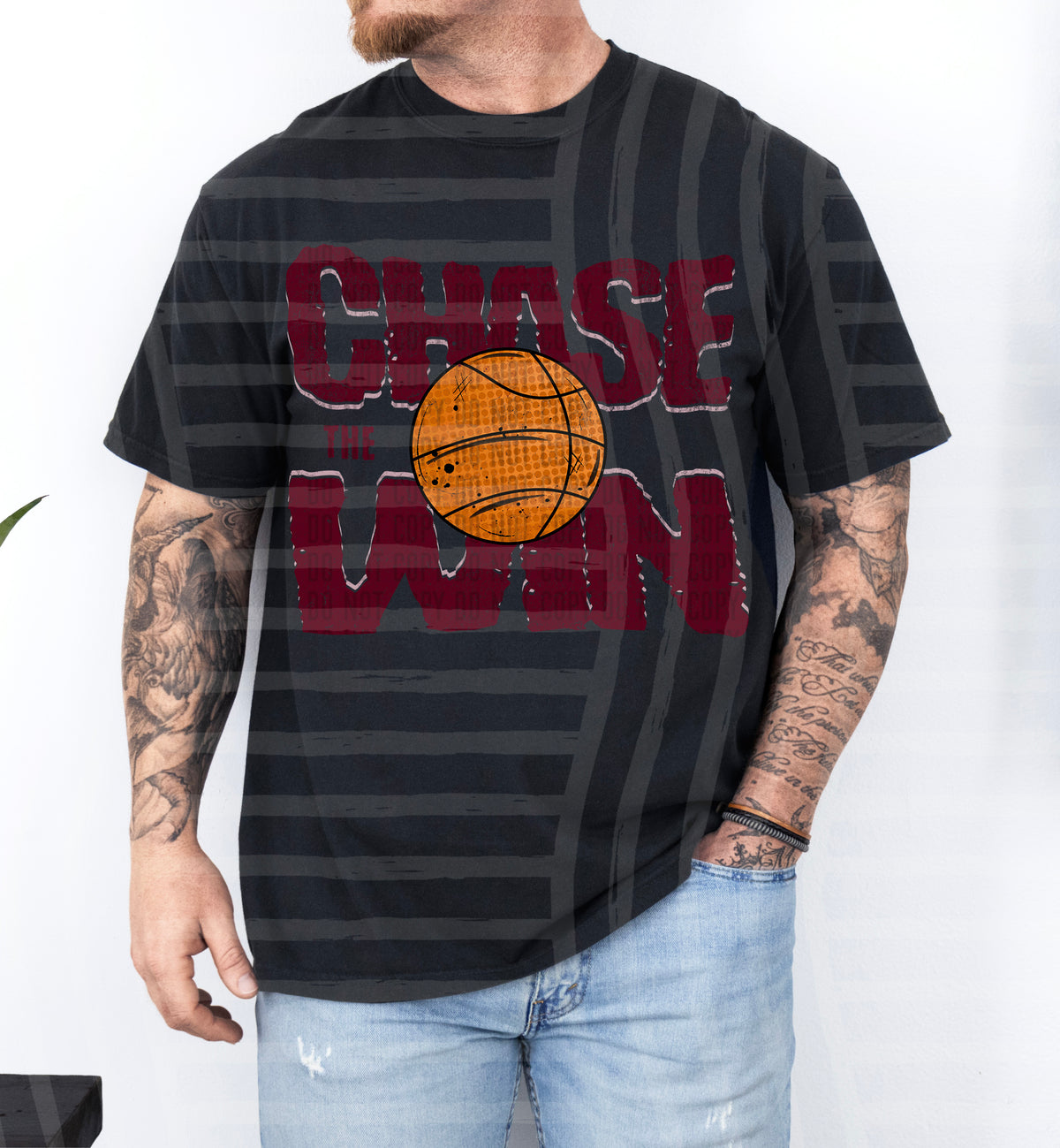 Chase the win basketball MAROON (Caplinger) DTF Transfer