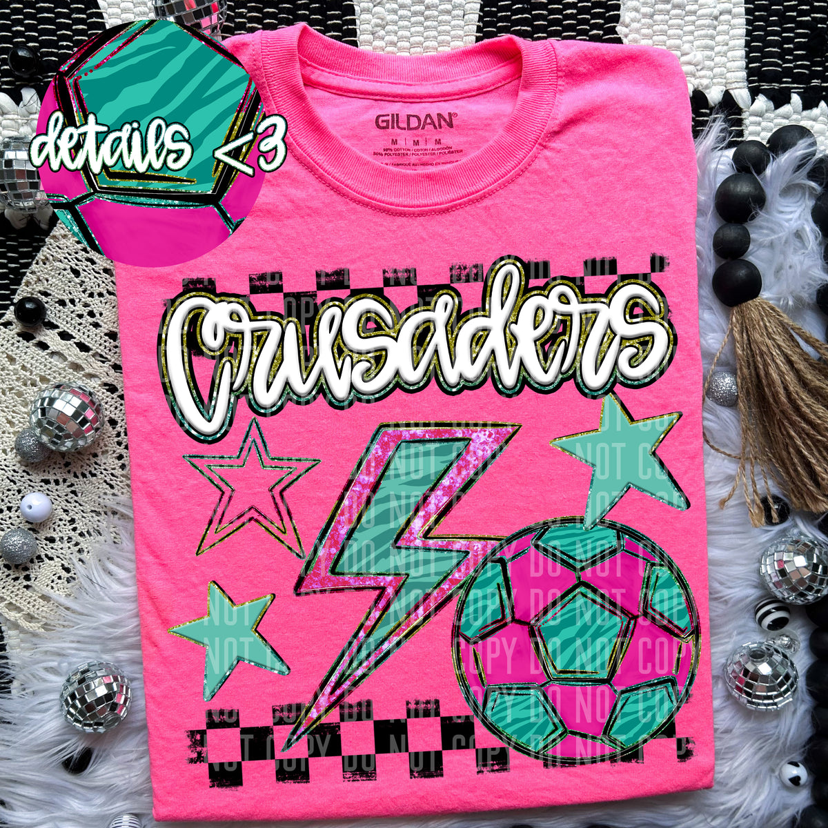 Crusaders Rainbow Soccer (Caplinger) 97372 DTF transfer