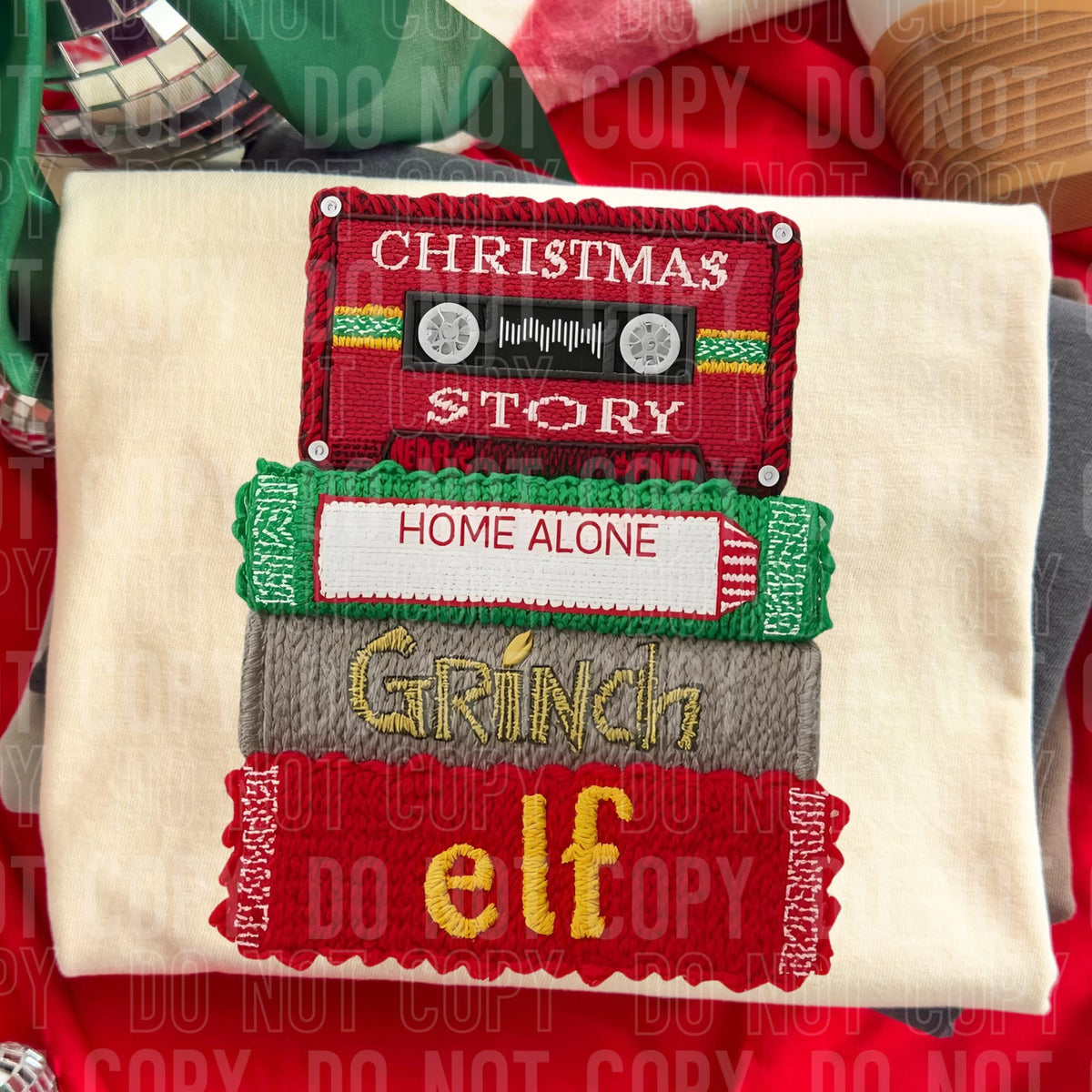 Faux Crochet Christmas Movies (SBB) DTF transfer