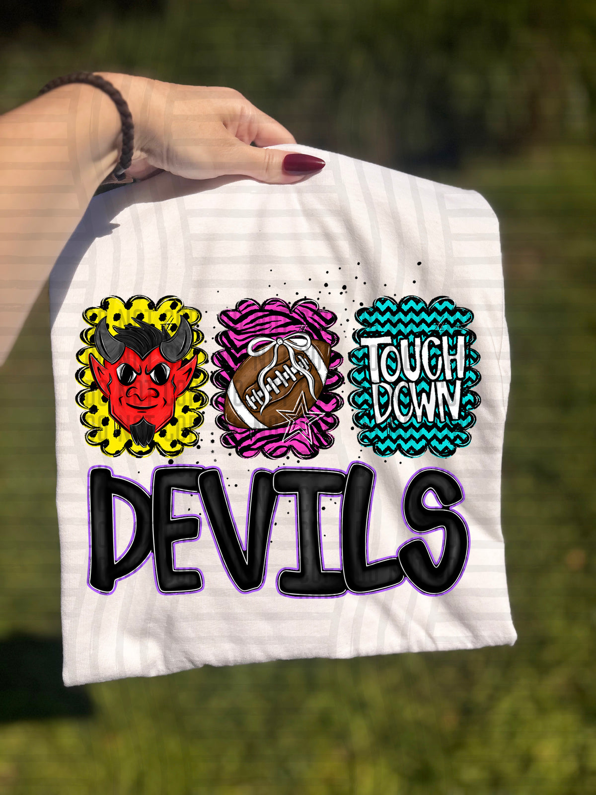 Red Devils Preppy Bright Trio (Caplinger) 113075 DTF transfer