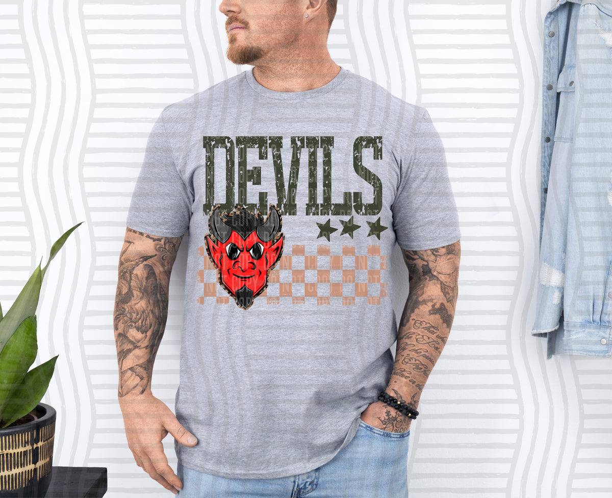 Devils Tan Checker (Caplinger) DTF Transfers