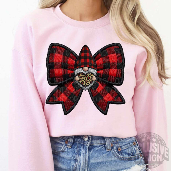 Plaid gnome bow 73276 DTF transfer