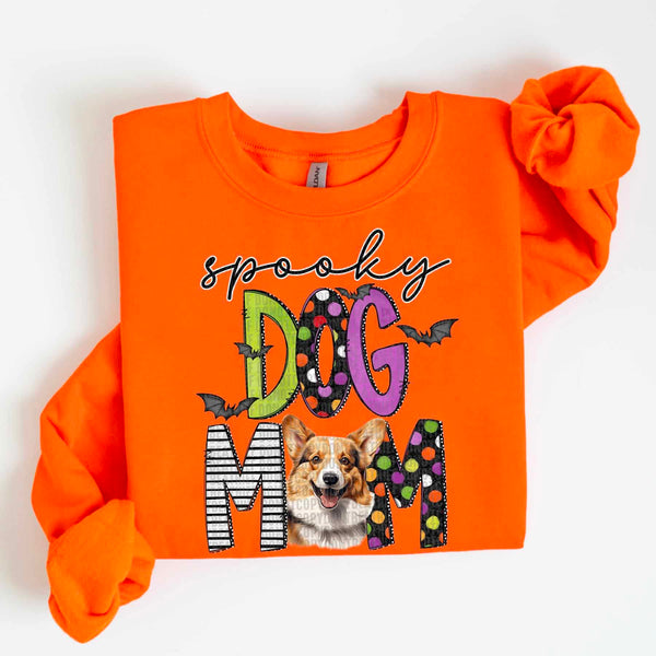 Spooky dog mom corgi 55539 DTF transfer