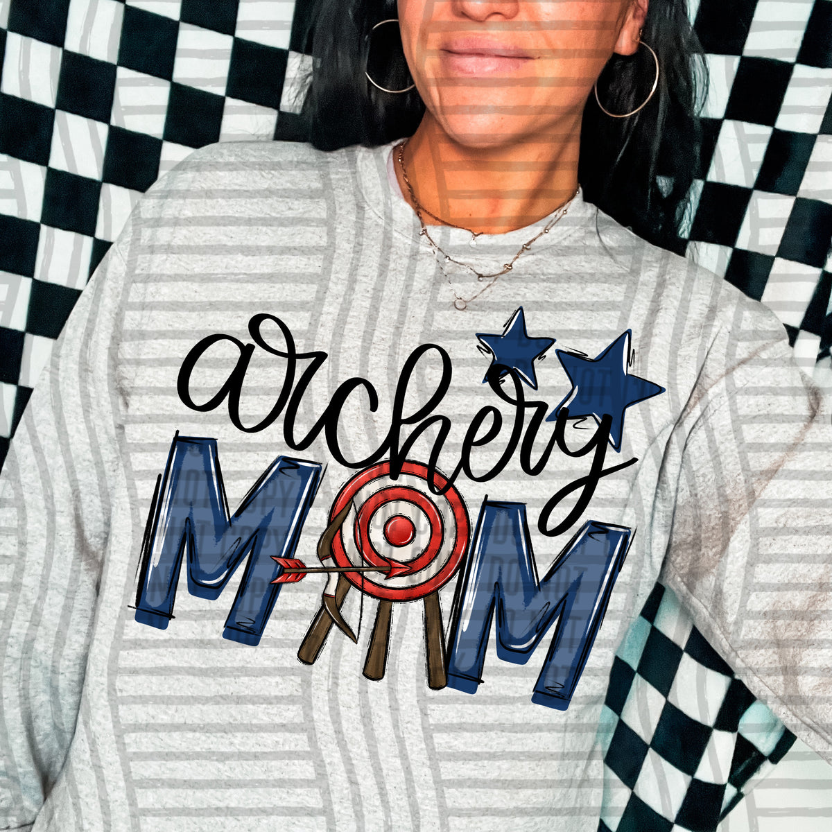 archery mom navy stars (Caplinger) DTF transfer