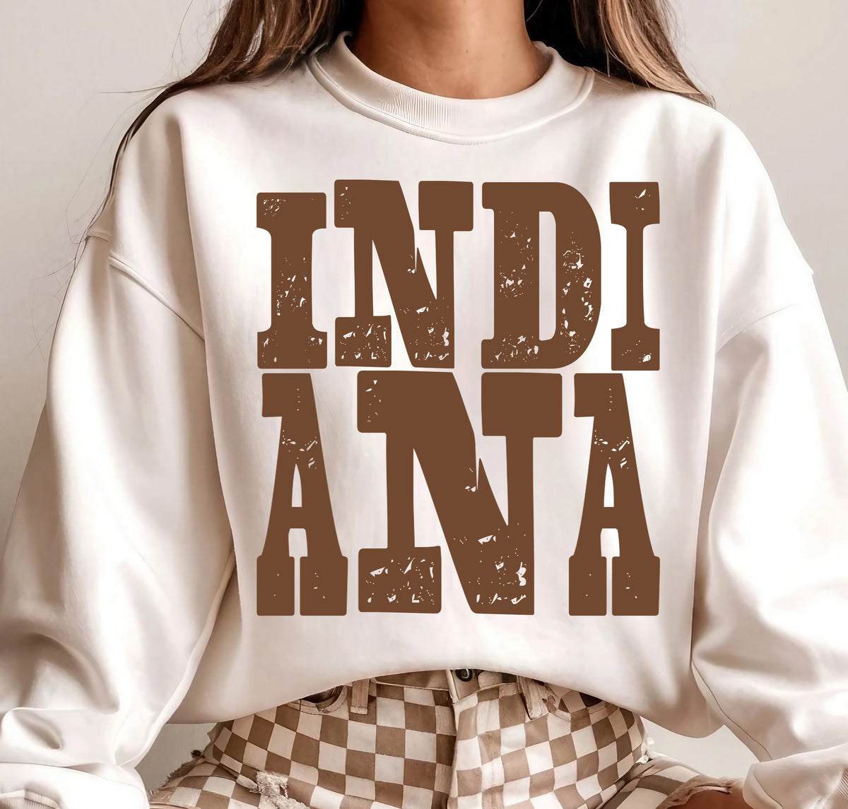 Indiana Brown Grunge (S&G) DTF Transfer