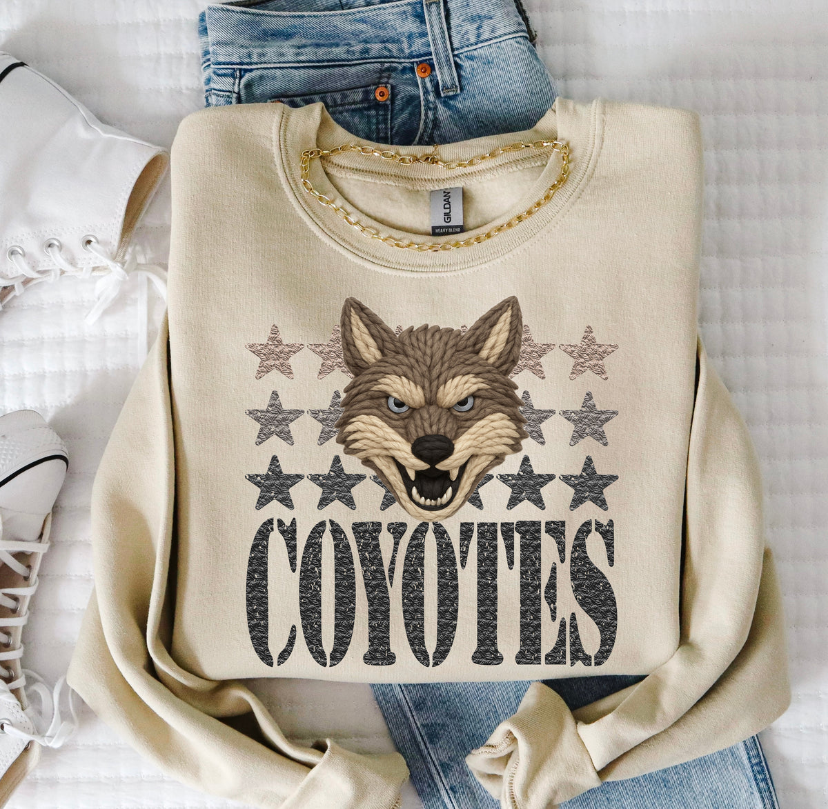 Coyotes Yarn Mascot (S&G) DTF transfer