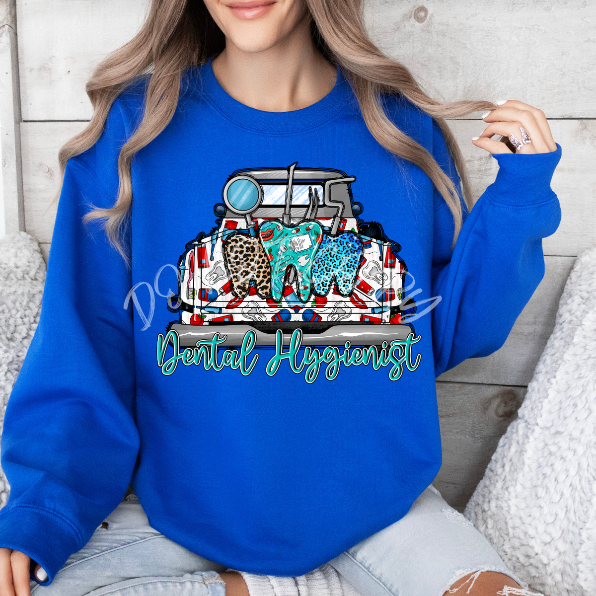 Dental Hygienist truck (RD) DTF Transfer