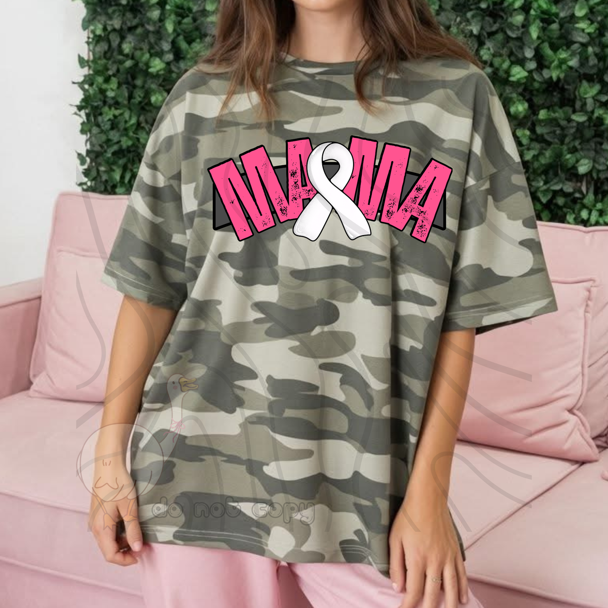 Mama breast cancer ribbon (DKD) DTF Transfer
