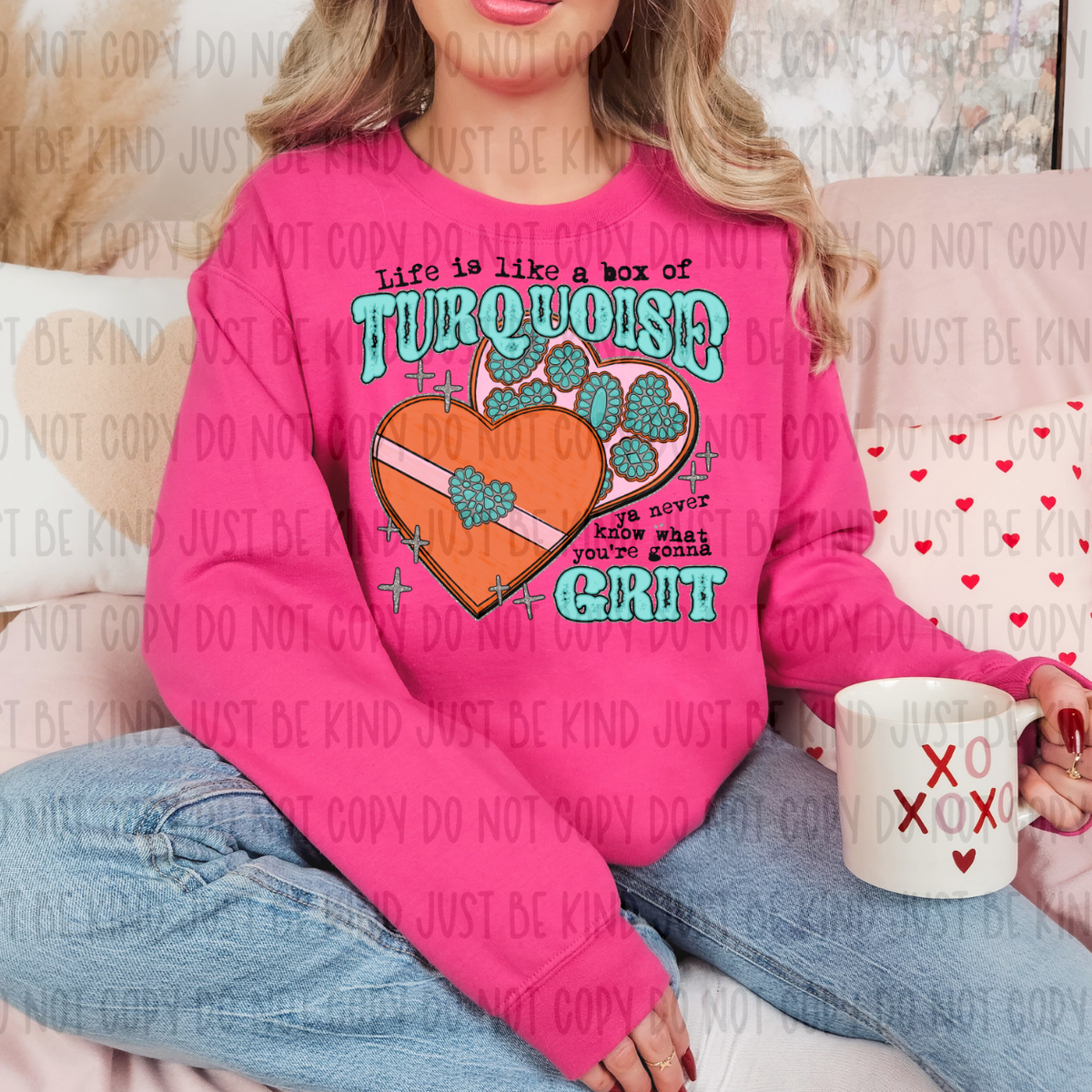 Life Is Like A Box Of Turquoise (Kayndi) 72693 DTF Transfer