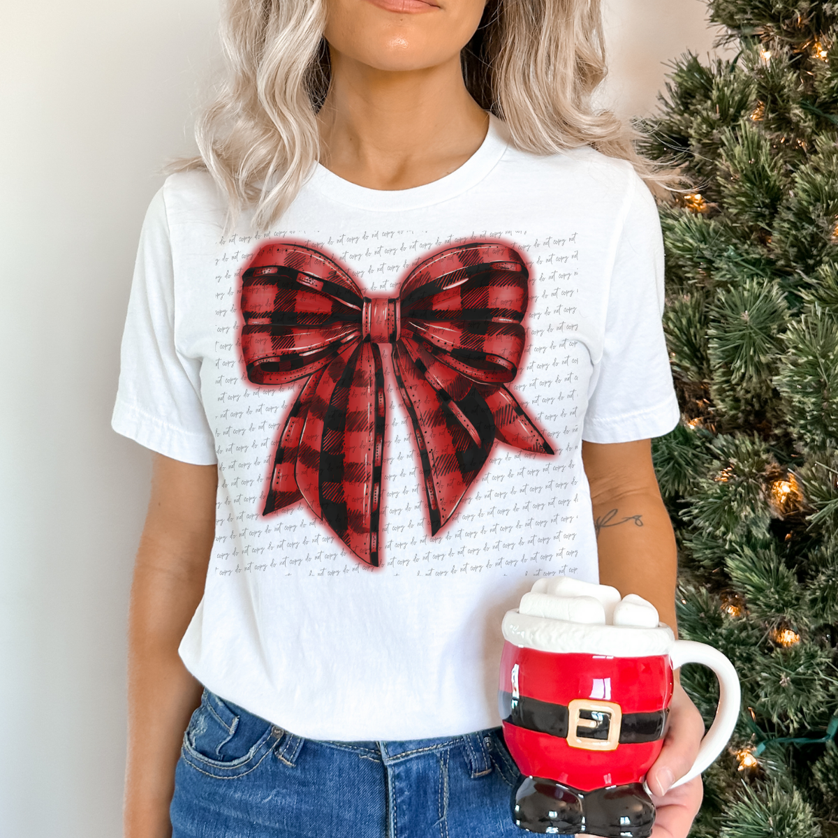 Plaid Bow 68223 DTF Transfer