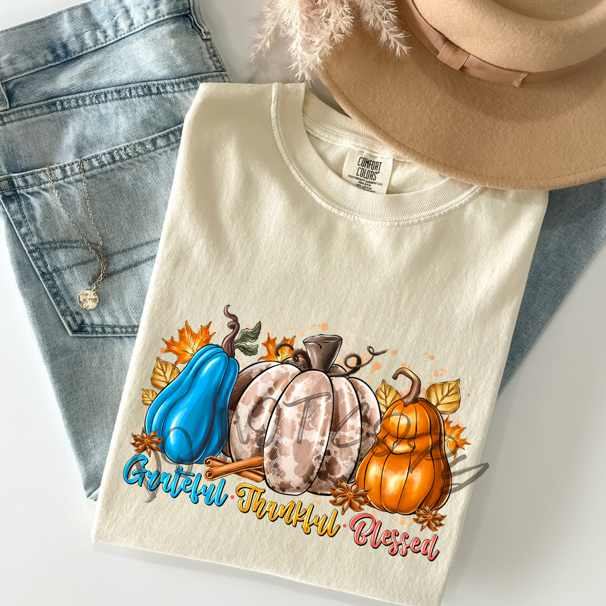 Grateful Thankful Blessed (RD) DTF Transfer