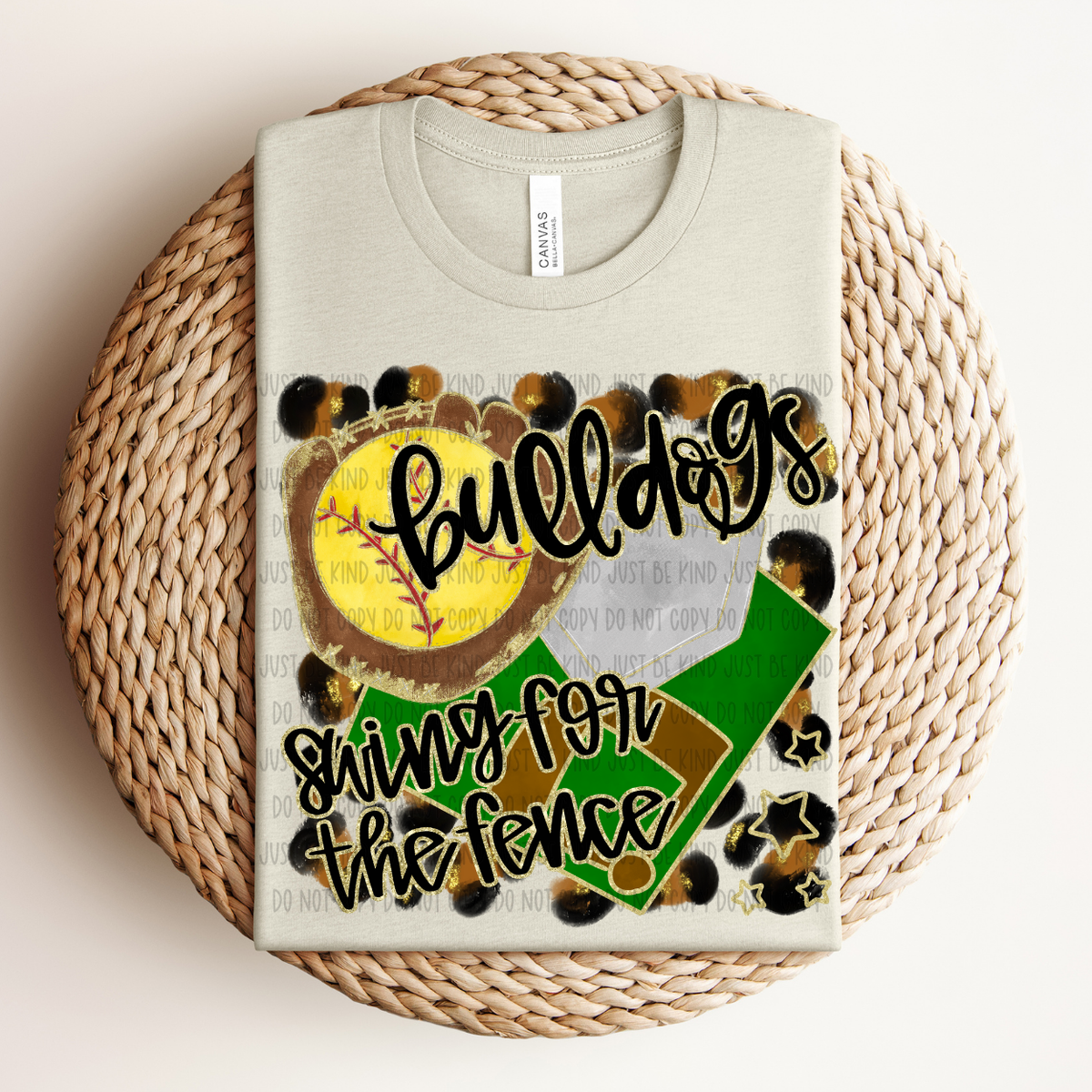 Softball Bulldogs Swing For The Fence (Caplinger) 83454 DTF Transfer