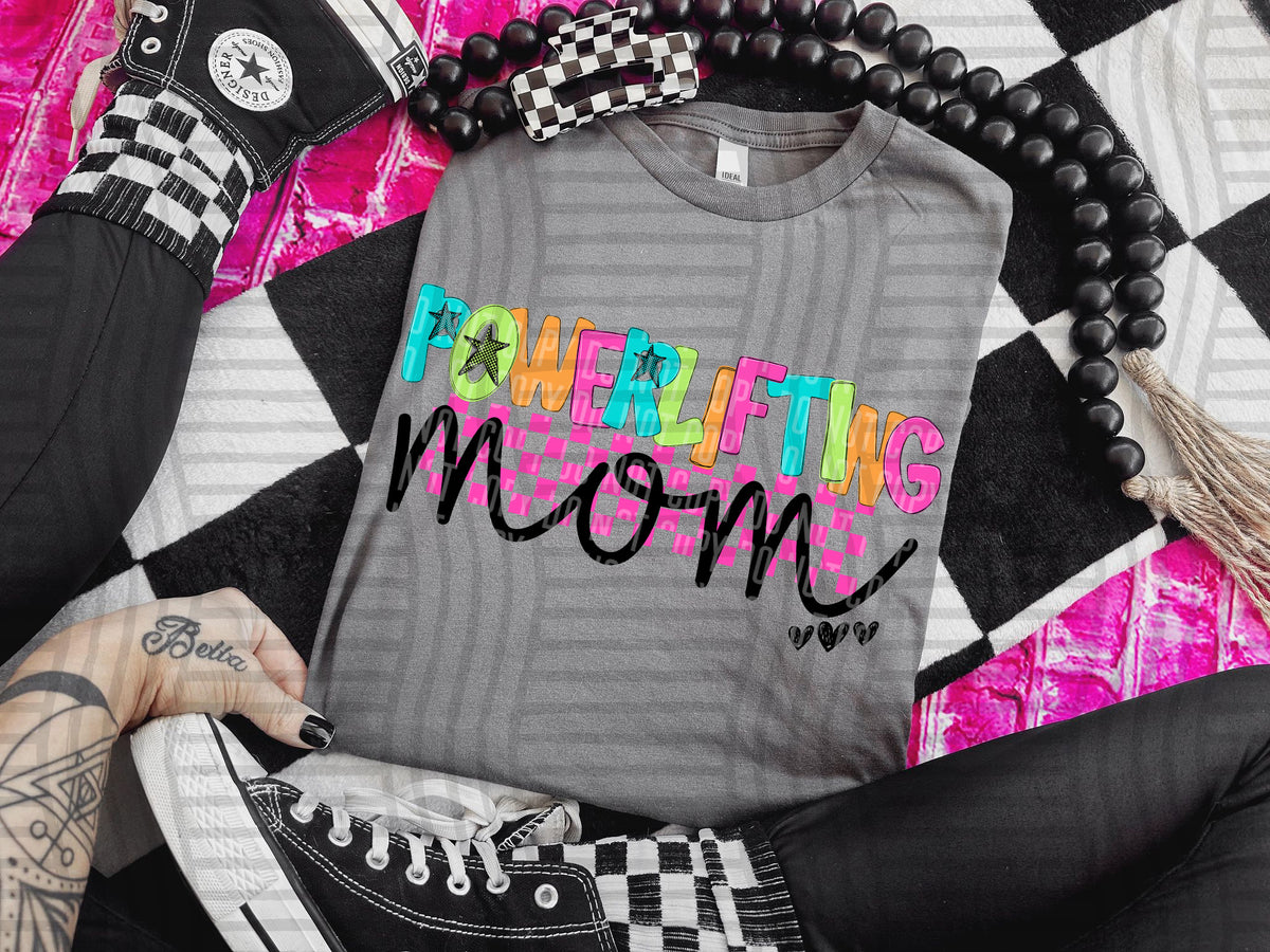 Powerlifting mom checkmate starbust  (Caplinger) DTF Transfer