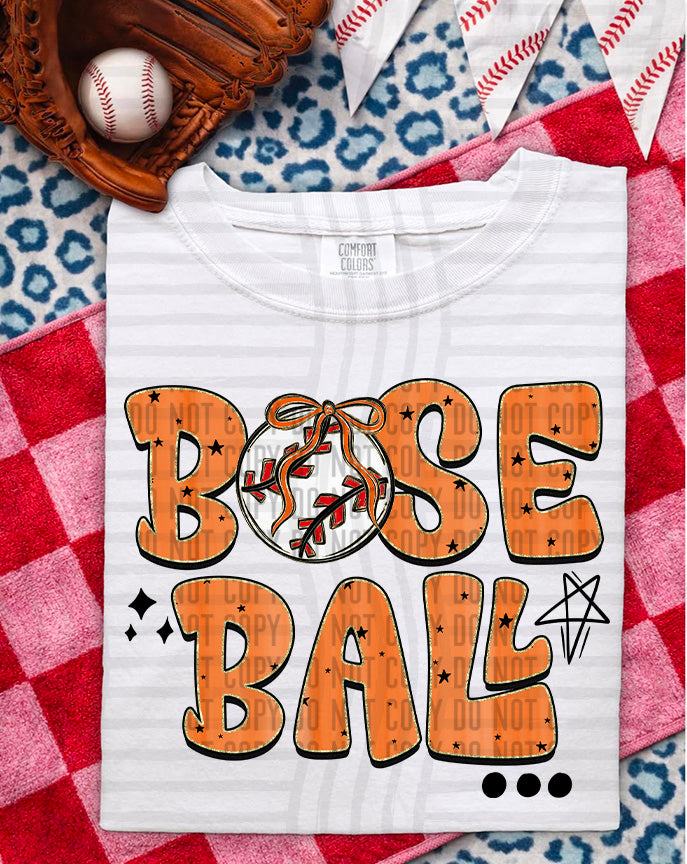 Baseball Orange (Caplinger) DTF Transfer