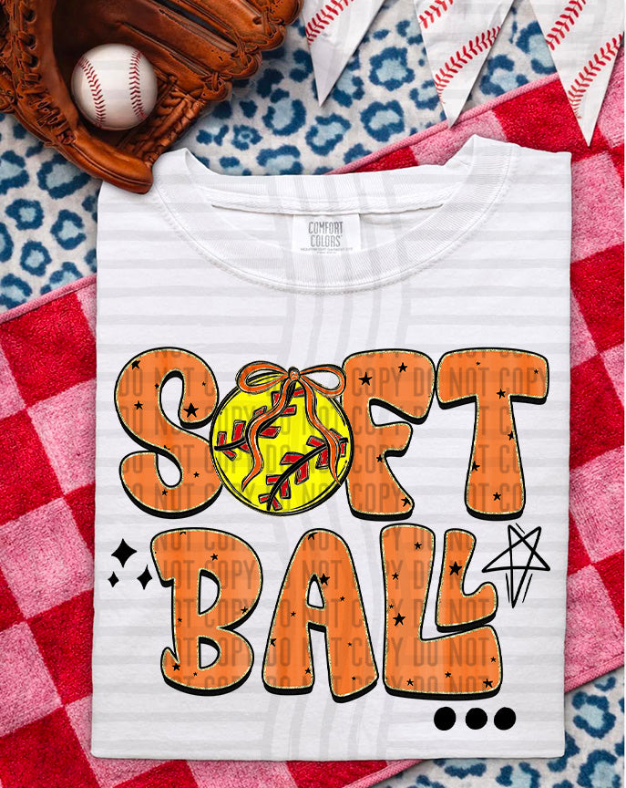 Softball Orange (Caplinger) DTF Transfer