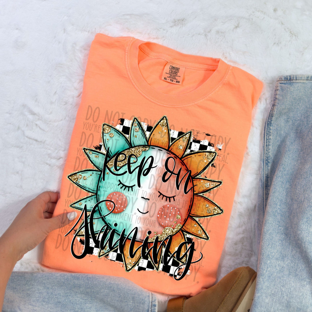 Keep on shining (SWD) 107051 DTF transfer