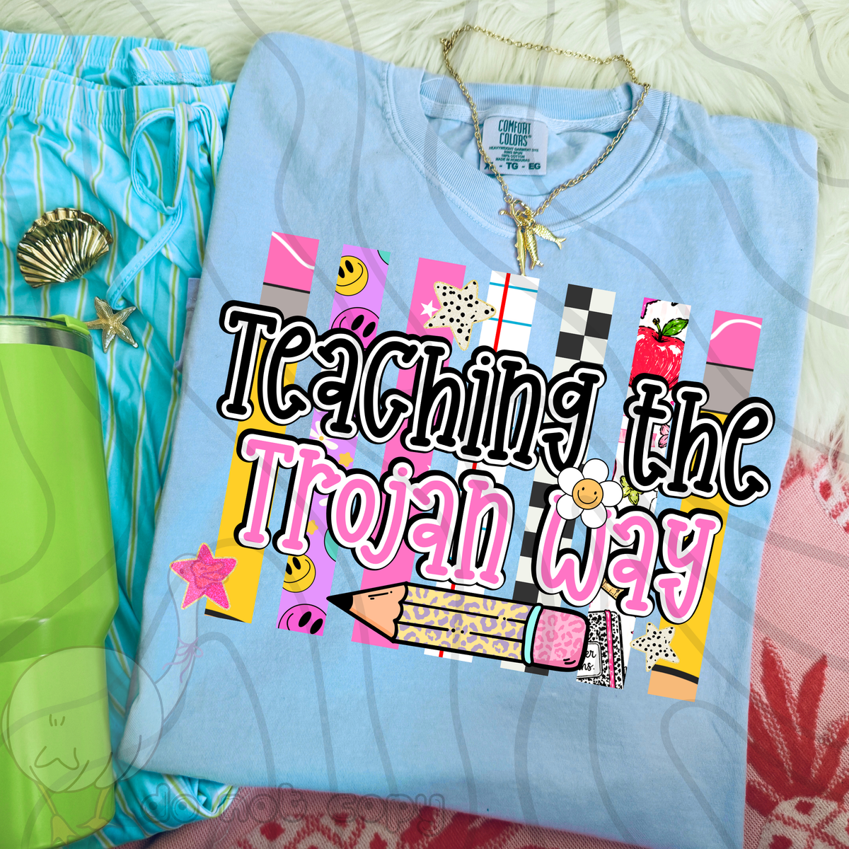 Teaching the trojan way school stripes (DKD) DTF Transfer