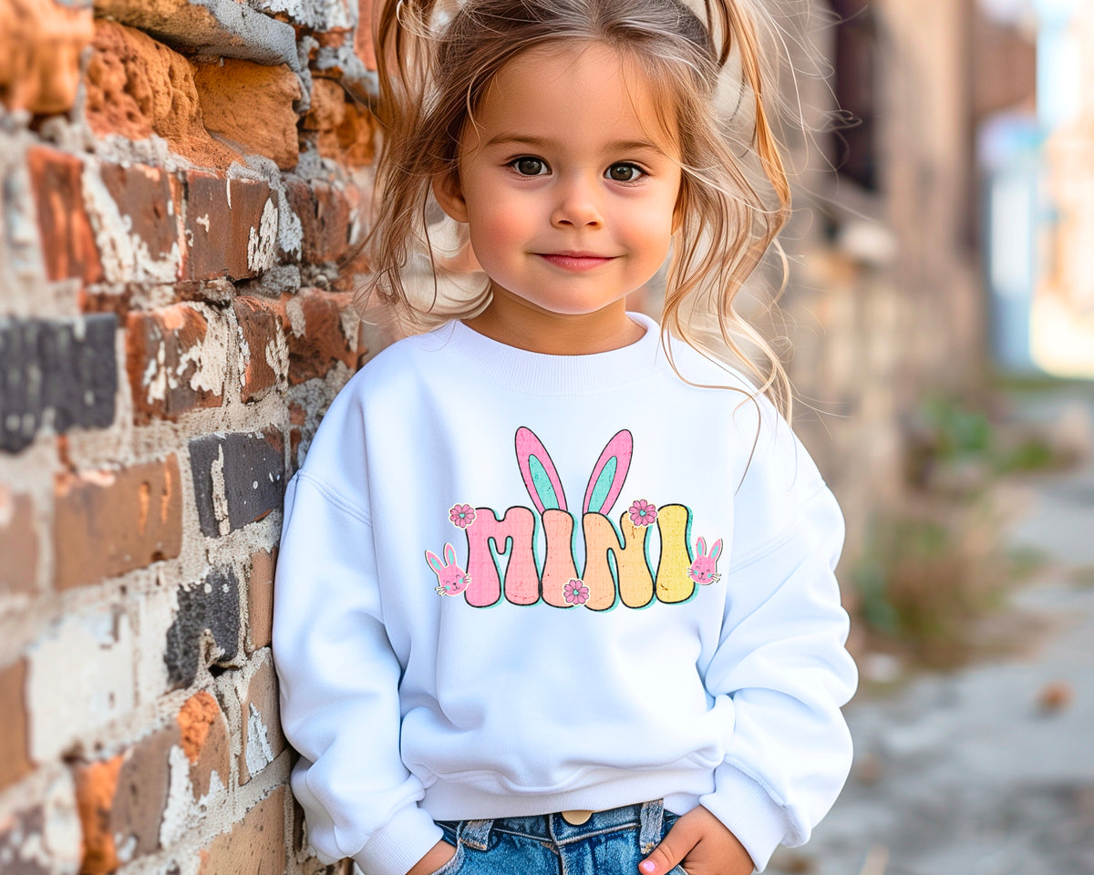 Mini pink and yellow with bunny ears 93784 DTF transfer