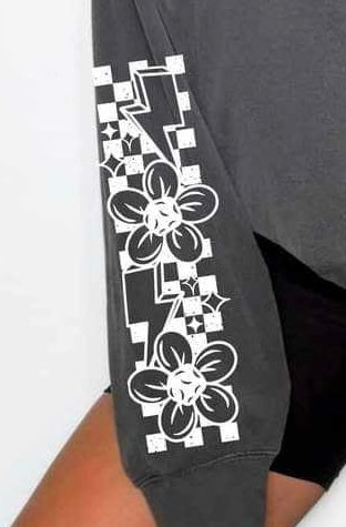 Resting bitch face white sleeve (CSC) 70297 DTF transfer