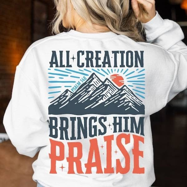 All creation brings him praise (KARTA) 64012 DTF transfer