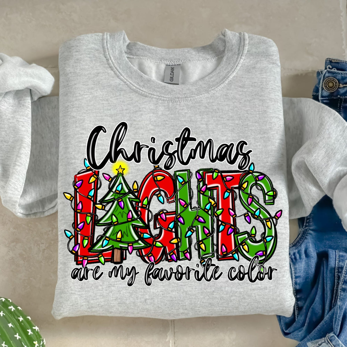 Christmas Lights are my favorite color-38594-DTF transfer